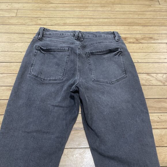 Good American Classic Jeans Women 10 30 Black GCRH25TFT Raw Hem Skinny High Rise - Picture 16 of 16